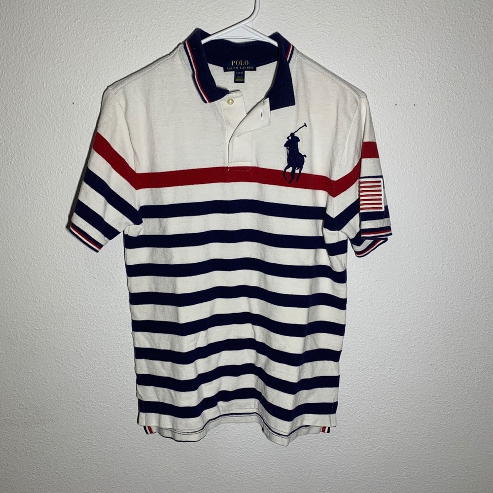 Ralph Lauren White Mesh Polo